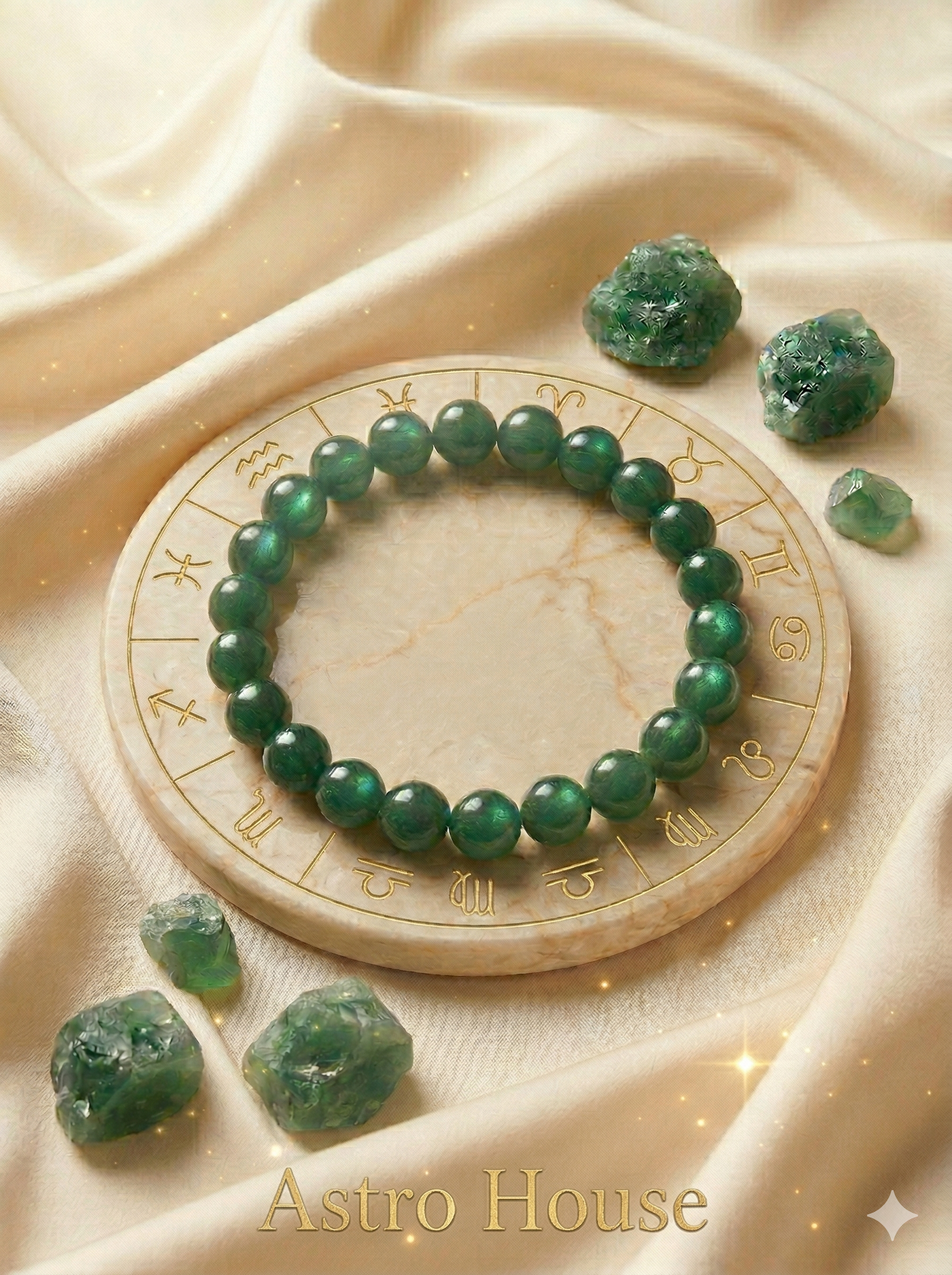 Green Aventurine Bracelet - Attracts Luck, Wealth & Opportunities