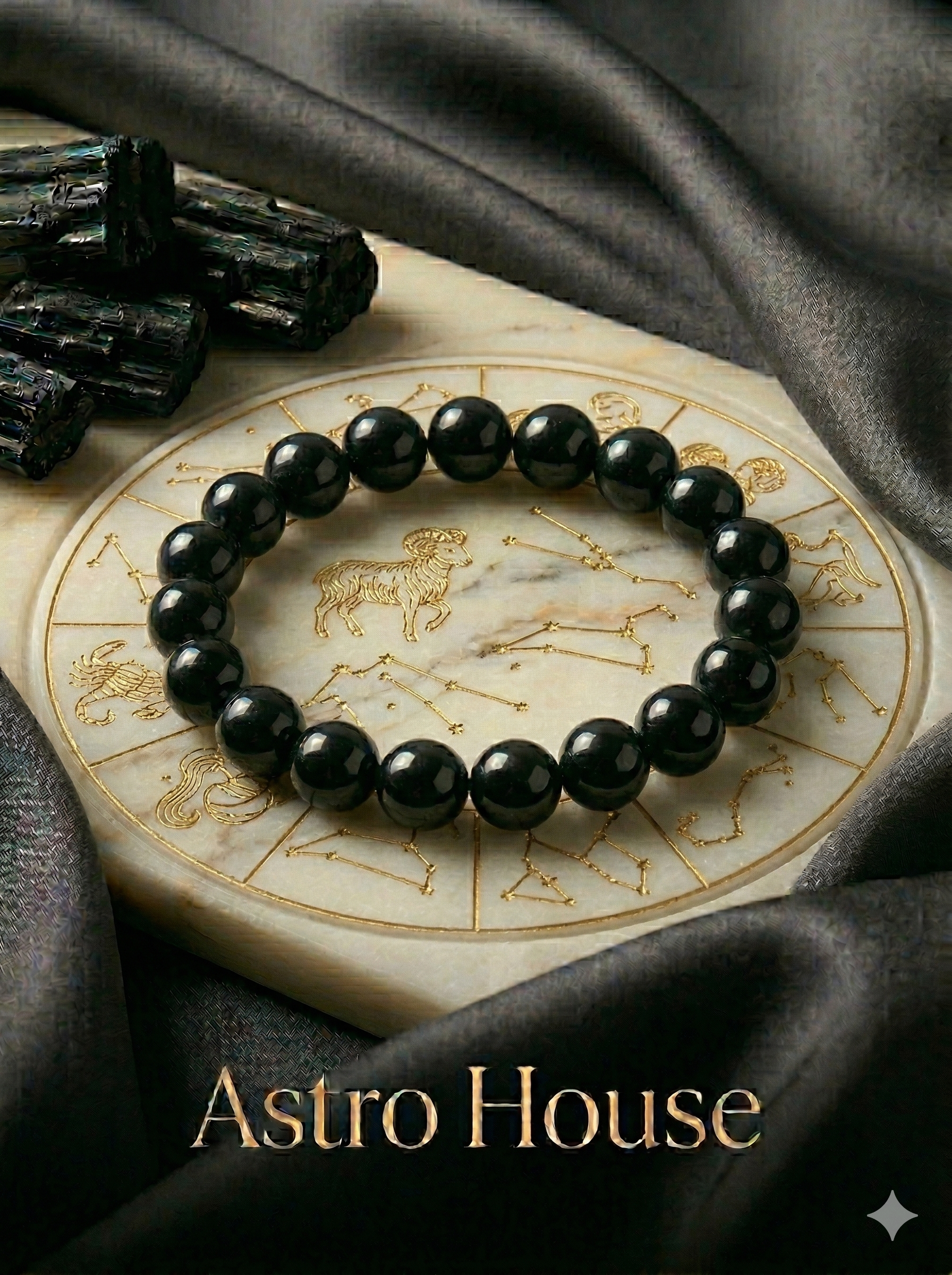Black Tourmaline Bracelet: Protect from Psyhic attacks & Negative Engery