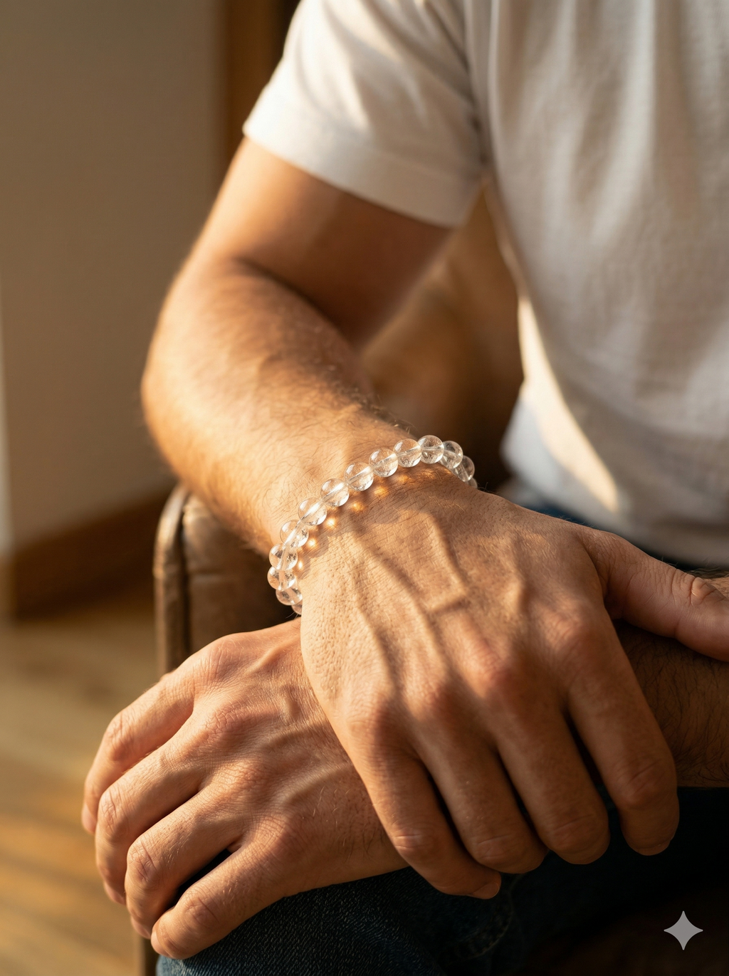 Pure Clear Quartz Natural Stone Bracelet