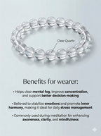 Pure Clear Quartz Natural Stone Bracelet