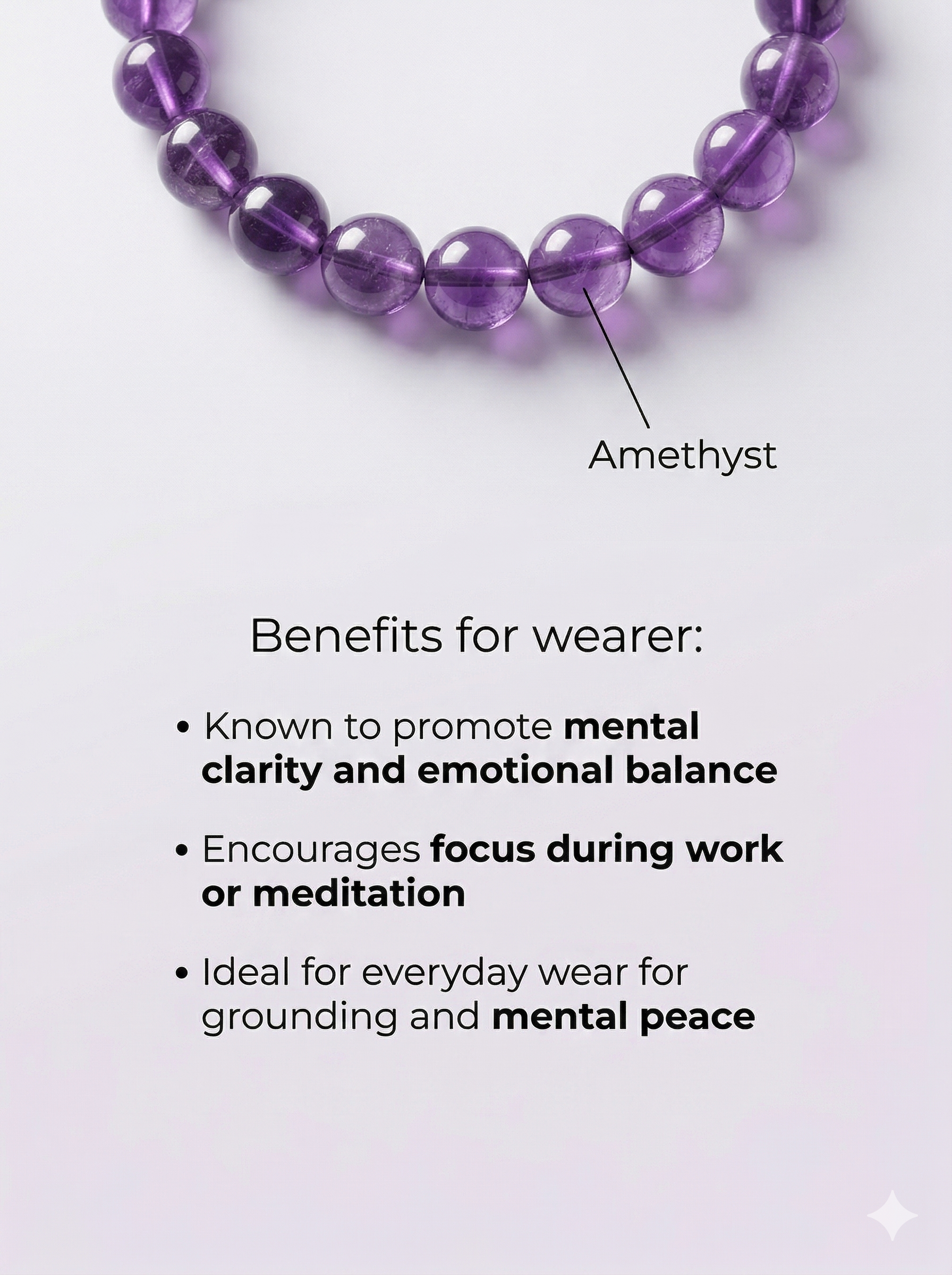 Amethyst Bracelet for Calming Mind & Peace